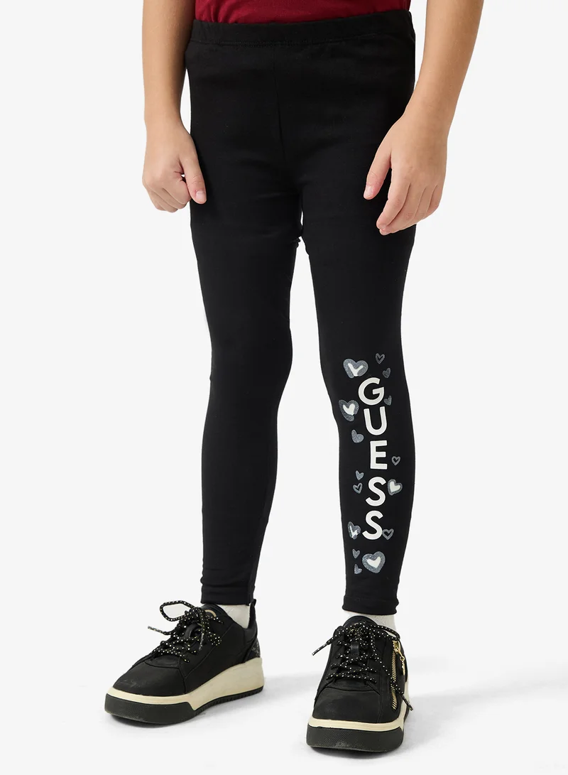 جس بنطلون ضيق مطبوع للأطفال